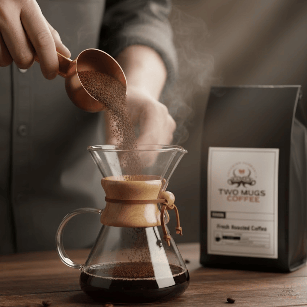 Cup of medium roast S'mores Flavored Coffee with toasted marshmallow, chocolate, and graham cracker notes